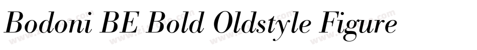 Bodoni BE Bold Oldstyle Figures字体转换